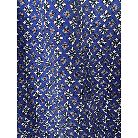 Talbots Womens Pull On Lightweight Pants Size 8 Ankle Blue Pattern Elastic Waist - Picture 6 of 7